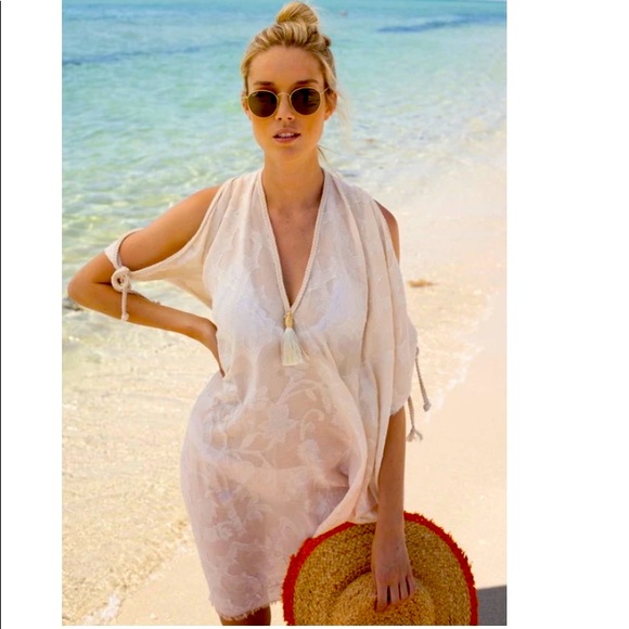 Open shoulder dress / kaftan / cover up - Picture 2 of 11